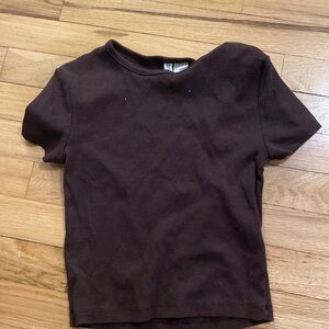Brown H&M crop top